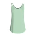 thumbnail image 3 of Workout Tops for Women Women Tank Top Casual Summer Print Tops 2024 Fashion Spaghetti Strap Sleeveless V Neck Solid Color Shirts, 3 of 4