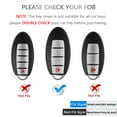 thumbnail image 2 of OFFCURVE for Nissan Key Fob Cover with Keychain Car Key Fob Case Shell Fit for Nissan Altima Maxima Rogue Armada Pathfinder Smart Key Car Accessories Protector, Silver White, 2 of 6