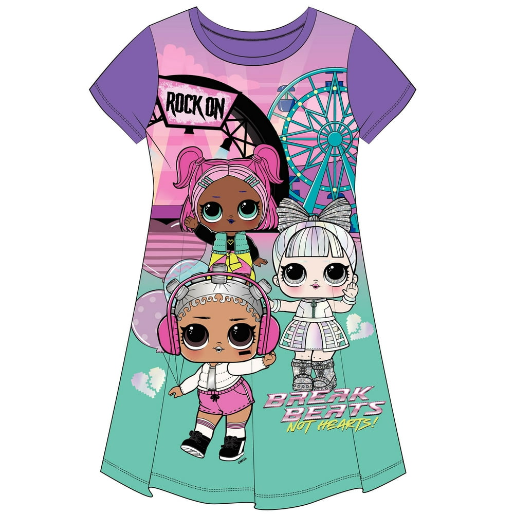 L.O.L Surprise! LOL Girls Dress Short Sleeve Casual Summer Dress, 7