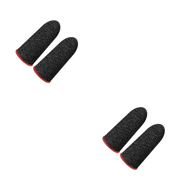 Transemion Finger Sleeves Professional Touch Screen Seamless Mobile Game Controllers Anti-fingerprint Gaming Attachments No.1 2Set