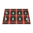 thumbnail image 1 of YFYANG Washable Heat-Resistant Placemats, 70% PVC/30% Polyester, Christmas Tree Plaid Pattern Kitchen Table Mat, 12" x 18" 1 Pcs, 1 of 6