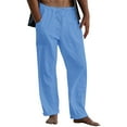 thumbnail image 2 of Hfolob Men's Pants Linen Casual Trouser Spring Autumn Cotton Linen Casual Trouser Classic, 2 of 6