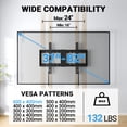 thumbnail image 4 of Soporte de pared para TV PERLESMITH, fijo, pantalla plana de 32 a 82 pulgadas, 4 of 7