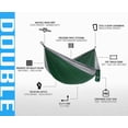 thumbnail image 2 of Camping Hammock 500 lb Capacity – Portable Double Hammock with Tree-Friendly Straps and Carabiners, Lightweight for Backpacking, Hiking, Travel, Beach, Backyard, 2 of 7