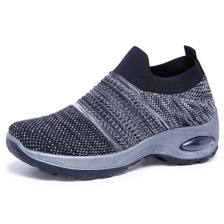 

Explosions plus size Women‘s Shoes Air Cushion Flying Weaving sneaker Slip-on Dance Flip-on Women‘s Shoes Rocking Shoes Socks Shoes