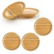 thumbnail image 1 of Bamboo Wine Glass Charcuterie Board Topper Lids 5Pcs Reusable Snack Plate Cover for Parties, Picnics, Gatherings, 1 of 5