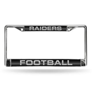 Rico Industries NFL Football Las Vegas Raiders Personalized/Custom 12 x 6  Chrome All Over Automotive License Plate Frame for Car/Truck/SUV