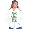 thumbnail image 3 of Herbivore Vegetarian Healthy Life Unisex Fleece Graphic Zip Up Hoodie Brisco Brands 4X, 3 of 5