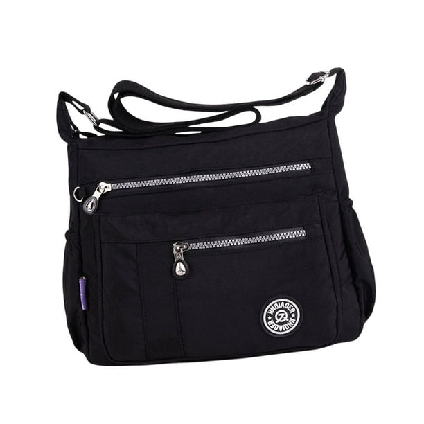 Bolso de hombro para mujer, bolso de mano para mujer, bolso cruzado de moda, gran capacidad, sencillo Negro