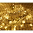 80 LED Indoor String Lights Warm White, Clear Wire Christmas Lights