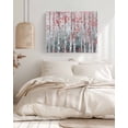 thumbnail image 3 of Pink Teal Forest Wall Art for Living Room, Canvas Picture Wall Decor for Bathroom Bedroom, Modern Oil Painting Art Painting Artwork for Office Kitchen Hallway Dining Room Home Decorations 12"x16", 3 of 8