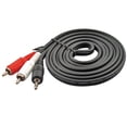 thumbnail image 2 of Opolski 3.5mm 1/8'' Male Stereo Mini Plug Jack To 2 RCA Stereo Phone Computer Audio Speaker Cable, 2 of 5