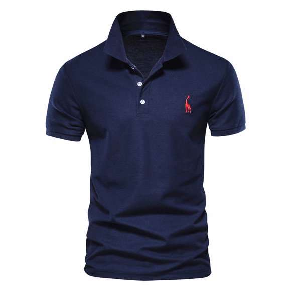 REDHOTYPE New Man Polo Shirt Mens Casual Deer Embroidery Cotton Polo shirt Men Short Sleeve High Quantity Polo Men