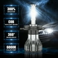thumbnail image 4 of 4pcs H4/9003+H3 For Subaru Forester 03-04 LED Headlights + Fog Light Bulbs 6000K，CHUSYYRAY, 4 of 12