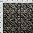 thumbnail image 3 of oneOone Polyester Spandex Black Fabric Floral Sewing Craft Projects Fabric Prints By Yard 56 Inch Wide, 3 of 5