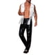 thumbnail image 2 of INSPIRE CHIC Chalecos para hombres con flecos retro, chalecos sin mangas de frente abierto, S Blanco, 2 of 6