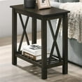 thumbnail image 3 of Furniture of America Quint Contemporary Wood Side Table in Dark Gray, 3 of 7