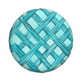 thumbnail image 2 of Multi-Size Car Tire Dust Cover Sunscreen, Corrosion, Dust And Water Keep Spare Tires Clean Turquoise Moroccan Trellis Hand-Drawn Sketch_62922_2 17 Inch, 2 of 8