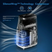 TROPOW 15000 BTU (ASHRAE) / 10800 BTU (DOE) Portable Air Conditioner, Cools 850 Sq.ft. 3-in-1 Mini Standing AC Unit Cool/Fan/Dry, Quiet Operation, LCD Remote, Fast Cooling