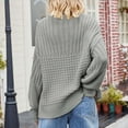 thumbnail image 7 of BLVB Womens Casual Fall Sweaters Long Sleeve Ribbed Knit Sweater Loose Soft Crewneck Pullover Jumper Tops, 7 of 7