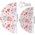 thumbnail image 3 of FMSHPON Cute Cartoon Valentine Gnome Xmas Christmas Tree Skirt Stand Mat for Holiday Party Decoration Indoor Outdoor 36 inches, 3 of 6