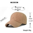 thumbnail image 2 of NANAHuang Winter Sherpa Baseball Cap for Women Warm Lamb Wool Baseball Cap for Travel Outdoor 2024, 2 of 7