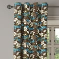 thumbnail image 2 of Ambesonne Brown and Blue Grommet Curtain, Cornflowers, 50" x 108", Brown Blue Green, 2 of 6