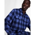 thumbnail image 4 of George Men's and Big Men's Double Pocket Flannel Shirt, Sizes XS-3XLT, 4 of 5