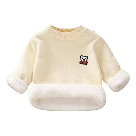 

Kids Sweaters for Boys Girls Spring Crewneck Long Sleeve Knitwear Unisex Solid Thermal Knitting Tops Sweater