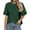 Green, variant on MIXUE Womens Summer Tops Summer Solid Color Crew Neck Short Sleeve Casual Pullover Tshirts Activewear,Brown,XXL