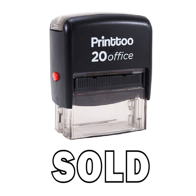 Printtoo Stamp SOLD Self Inking Rubber Stamp Office Stationary-Black
