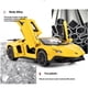 thumbnail image 4 of y8C 1:32 Scale Car Models for Kids Alloy Super Car Toy with Sound x3b Light, Open Doors - 770 Yellow, 4 of 5