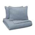 thumbnail image 4 of Vue Elements Larking 3 Piece 100% Cotton Duvet Set - King - Blue, 4 of 5