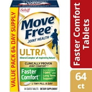 Move Free Ultra Faster Comfort Joint Support Tablets, 64 count - Calcium Fructoborate, For Clinically Proven Joint Comfort, 1 Tiny Pill Per Day