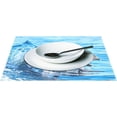 thumbnail image 3 of 6pcs Dolphin Leaping Out of Waters Placemat - 12x18in - Washable Heat Crease Resistant Printed Place Mat for Kitchen Dinner Table, 3 of 7