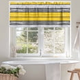 thumbnail image 4 of Coastal Style Valances for Windows, 60 x 18in, Retro Gray Yellow Stripes Wood Grain Rod Pocket Kitchen Valance Curtain Light Filtering Window Treatments for Living Room Bedroom, 1 Panel, 4 of 7