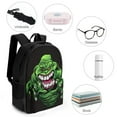 thumbnail image 4 of Slimer Ghostbusters Backpack Student Satchel Schoolbag Bookbag Laptop Bag Multipurpose Large Capacity Daypack Rucksack Travel Bag, 4 of 8