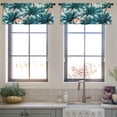 thumbnail image 3 of LALILO Kitchen Curtain Valance Exotic Summer With Palm Tree Rod Pocket Window Curtain 52"x 18" Set of 2, 3 of 5