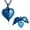Blue, variant on Personalized Jewelry Openable Heart Wing with Little Heart Urn for Ashes Cremation Jewelry for Ashes Urn Necklace Lockets for Human Ashes