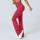 thumbnail image 5 of Pantalones de yoga acampanados para mujer, leggings de cintura alta, pantalones casuales de entrenamiento con corte acampanado, 80 % poliéster, 20 % spandex, tejido elástico, 5 of 5