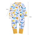 thumbnail image 3 of Baby Jumpsuit Footless Zipper Simple Infant Romper Long Sleeve Bodysuit for Baby, 3 of 10