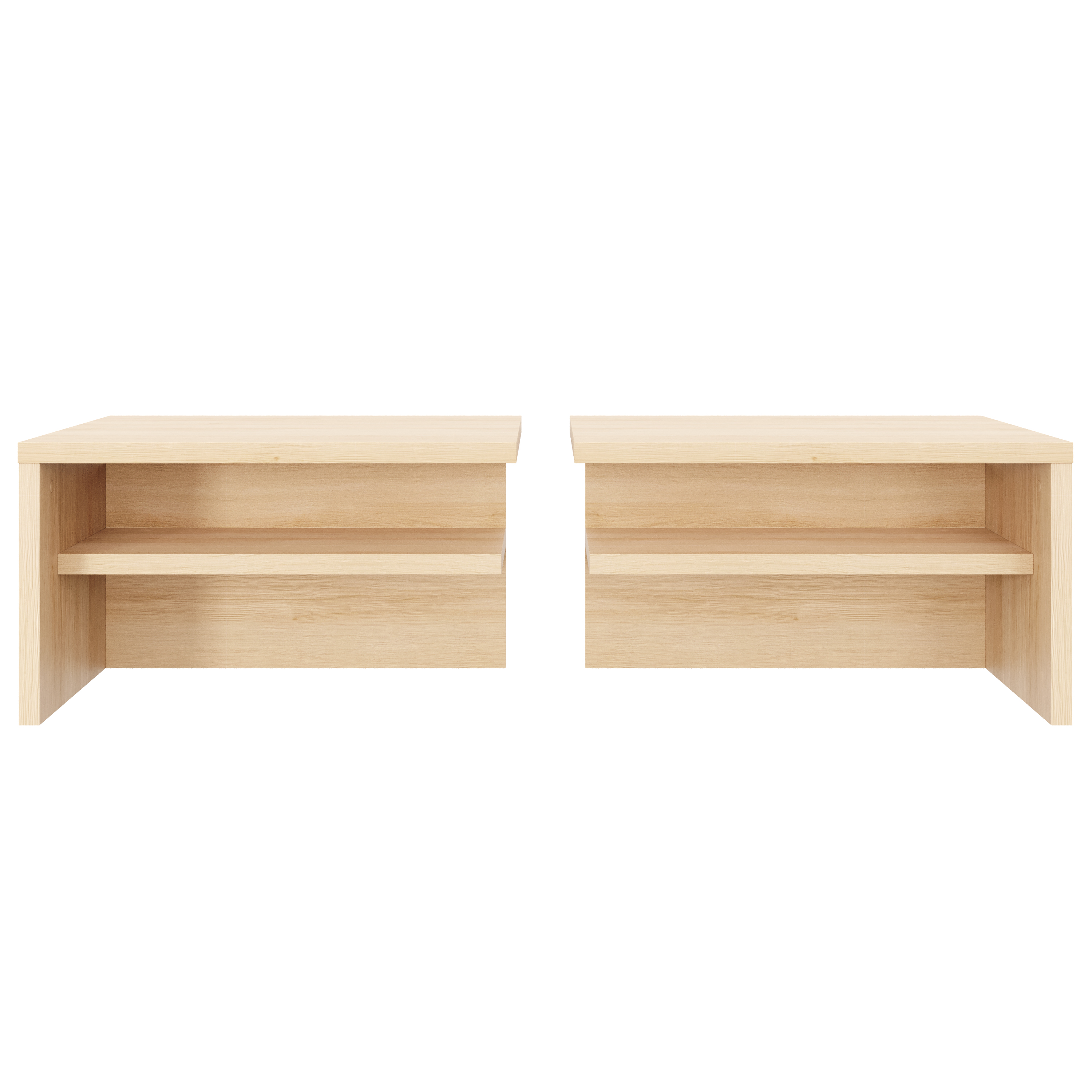 Nexera Camden Extension Nightstands Set of 2, Natural Blonde Oak