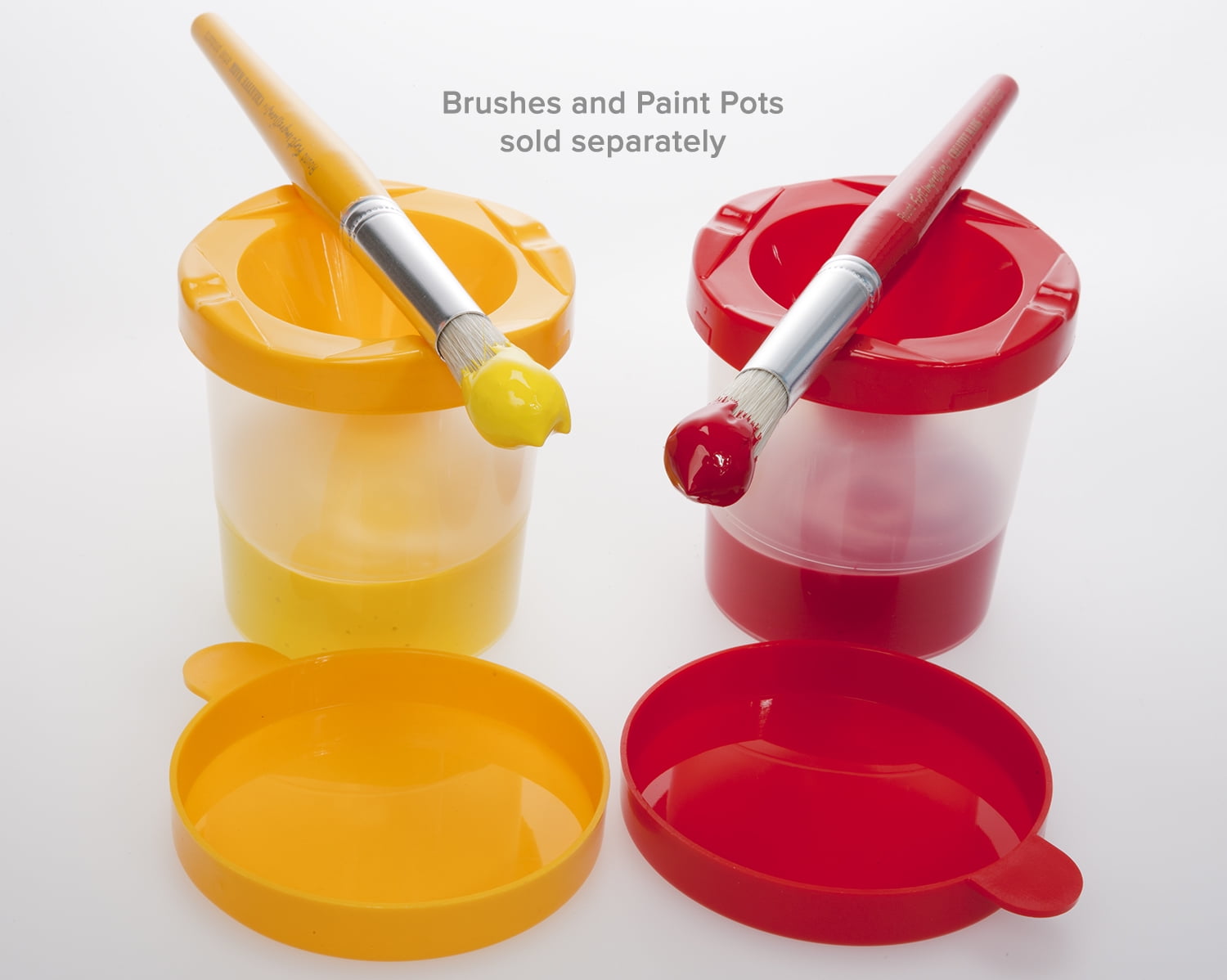 First Impressions Spill Proof 8 oz Painting Cups for Kids Air-tight, Sealed, Reusable No Spill Pain Cup | Best for Acrylics, Poster Paint, Tempera - [Set of 10]