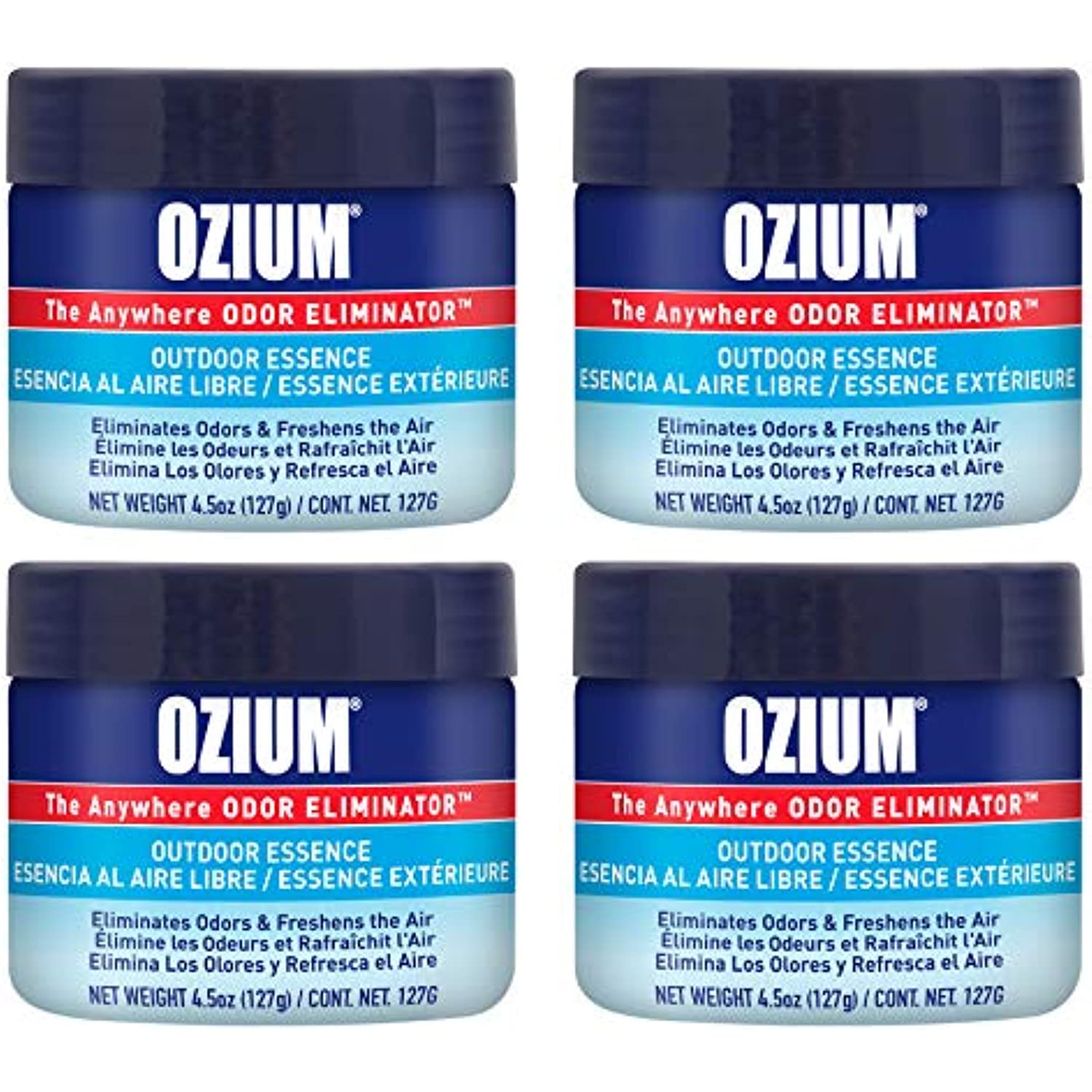 Ozium 4.5 Oz. 4 Pack Odor Eliminating Gel For Homes, Cars, Offices And