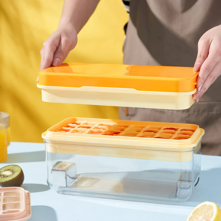  Ice Cube Tray Creative Ice Cup Mold Ice Cup Maker Summer Frozen  Drink Cup Silicone Mould Tray Kitchen Refrigerator DIY Ice Cup Mold (Color  : Orange): Home & Kitchen