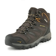Nortiv 8 Mens Waterproof Hiking Boots Backpacking Lightweight Outdoor Work Boots 160448_M Brown/Black/Tan Size 9