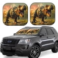 thumbnail image 1 of Saiise Realistic Style Forest Dinosaur for Foldable Car Sun Shades (2-Pack) Offer Sun Protection with an Easy-fold Design for Convenient Windshield Shading-Medium, 1 of 6