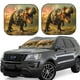 thumbnail image 1 of Balery Realistic Style Forest Dinosaur Parasol para parabrisas de coche de 2 piezas | Parasol plegable para parabrisas delantero de coche para la mayoría de sedanes-Small, 1 of 6
