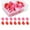 Red and pink mix, variant on Milue 100Pcs Heart Pushpins with Box, Plastic Push Pins Colorful Map Pins for Office