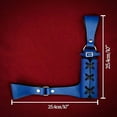 thumbnail image 2 of Mythrojan Medieval Left Hand Leather Sword Frog Universal Rapier Broadsword and Cutlass - Blue, 2 of 5